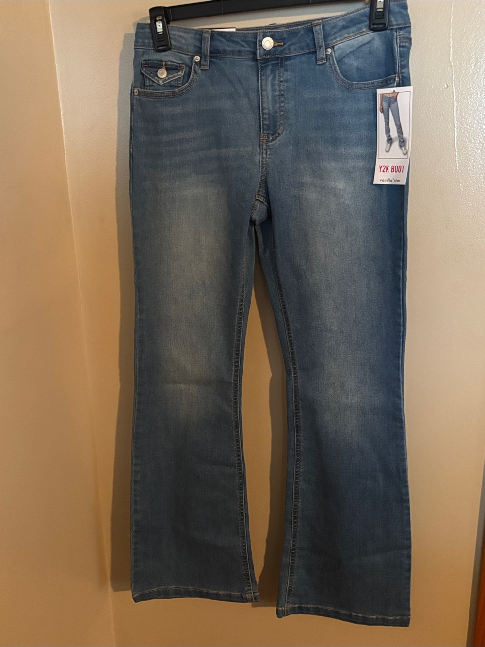 Vanilla Star Mid Wash Blue Y2K Bootcut Jeans